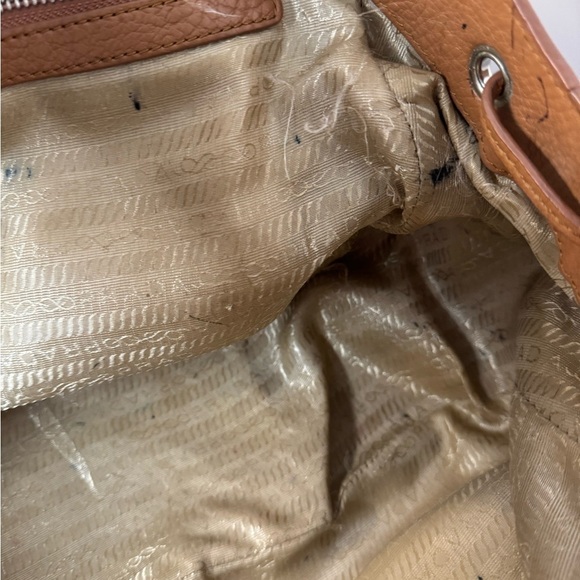 Vintage Prada Tan Leather Satchel - Picture 5 of 14